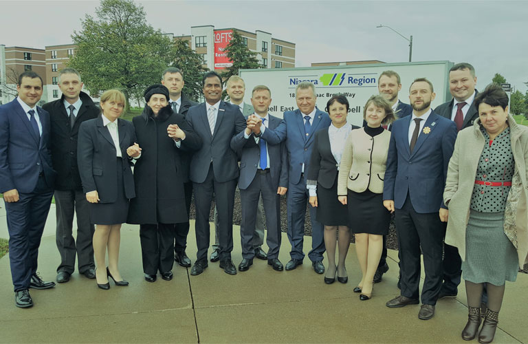 With Ukraine Officials & Delegates